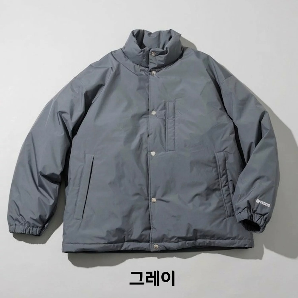 프릭스스토어 GTX 윈드스토퍼 스냅 다운 자켓 남여공용 경량 패딩 블랙 M - 상세 이미지 2