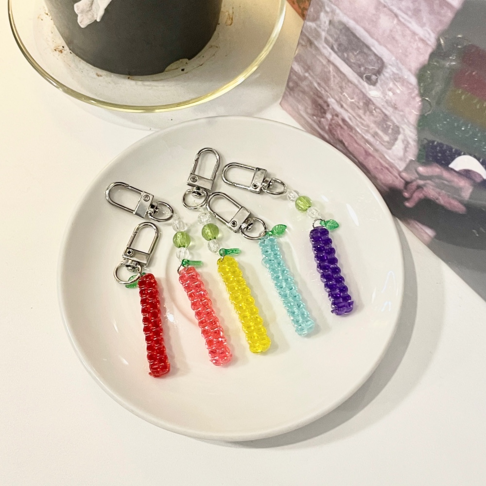 스쿠비두 매듭 룰라끈 키링 만들기 diy 키트 비즈 과일 세트 y2k 공예 가방 꾸미기 - 상세 이미지 4