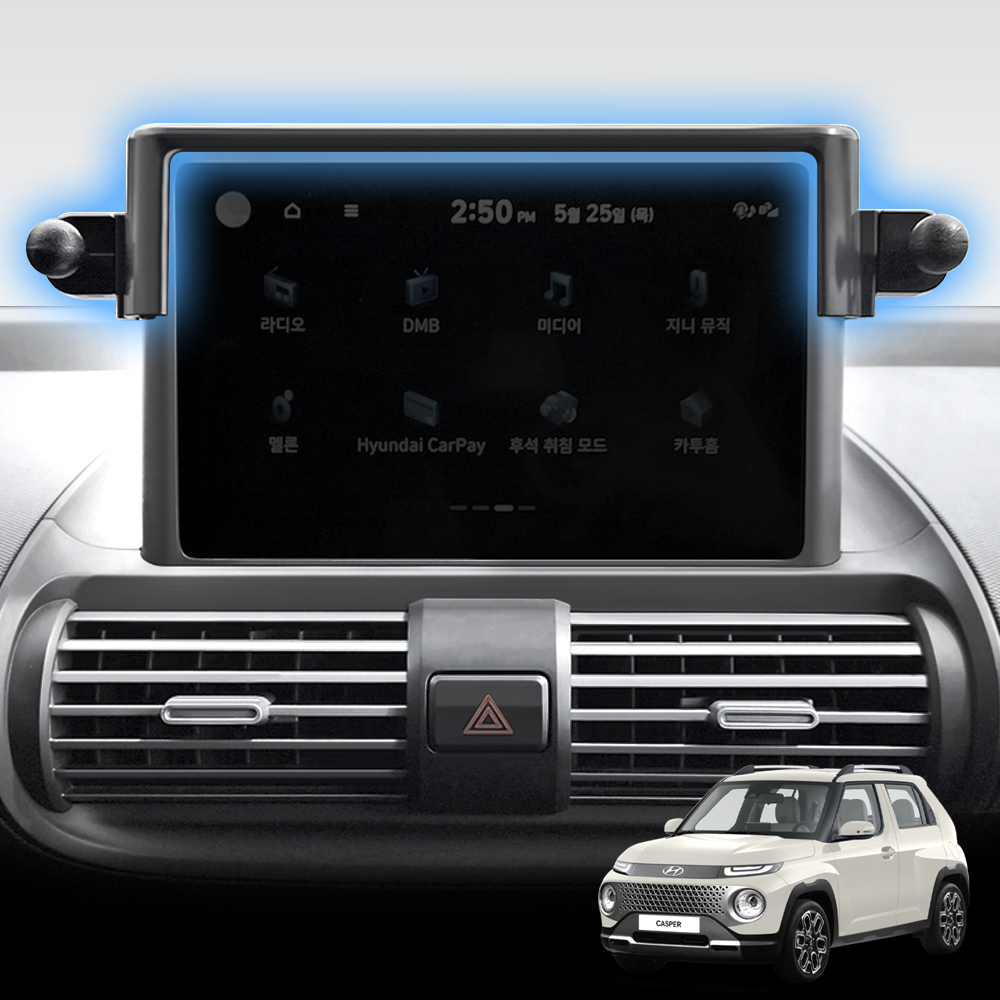 픽스 캐스퍼 1세대 AX1 페이스리프트 이전(21-24년식) 전용 차량용 핸드폰 거치대 마운트 단일 제품 이미지