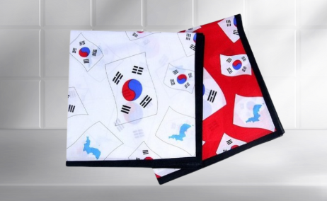 태극기 손수건 스카프 붉은 악마 축구 등산 두건용 손수건 - 상품 이미지
