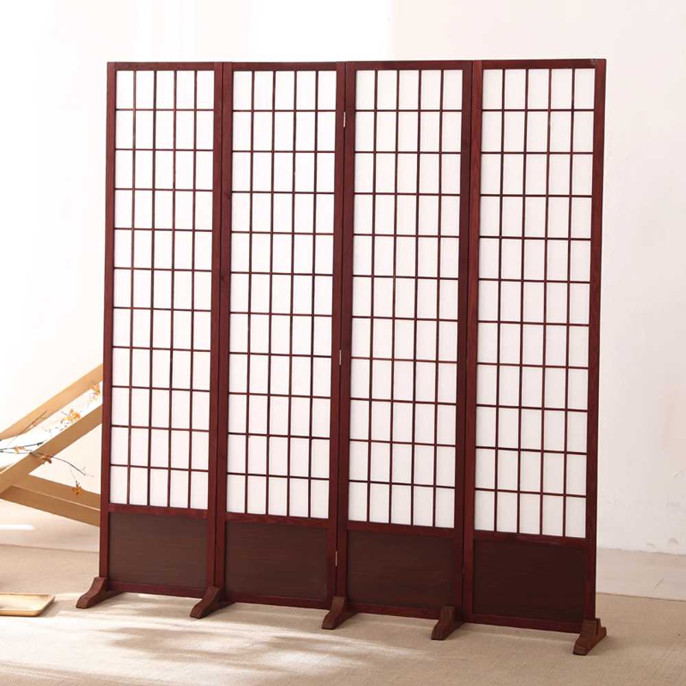 한옥 칸막이 나무 문살 격자 일본식 전통문 가벼운 150x40cm 4단 - 상세 이미지 3
