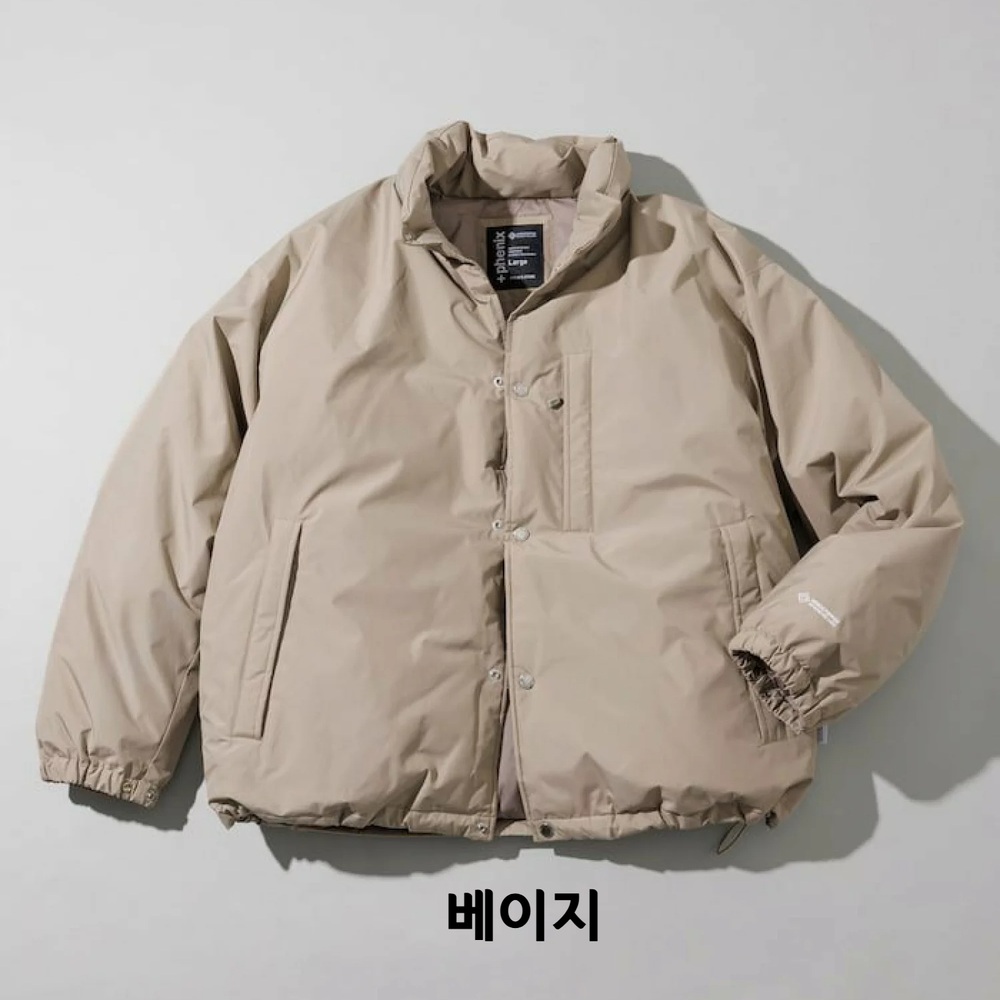 프릭스스토어 GTX 윈드스토퍼 스냅 다운 자켓 남여공용 경량 패딩 블랙 M - 상세 이미지 4