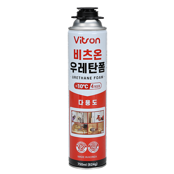 우레탄폼 방수 단열 틈새충진 폼건 스프레이형 4계절용 750ml 건용, 5개 - 상세 이미지 4