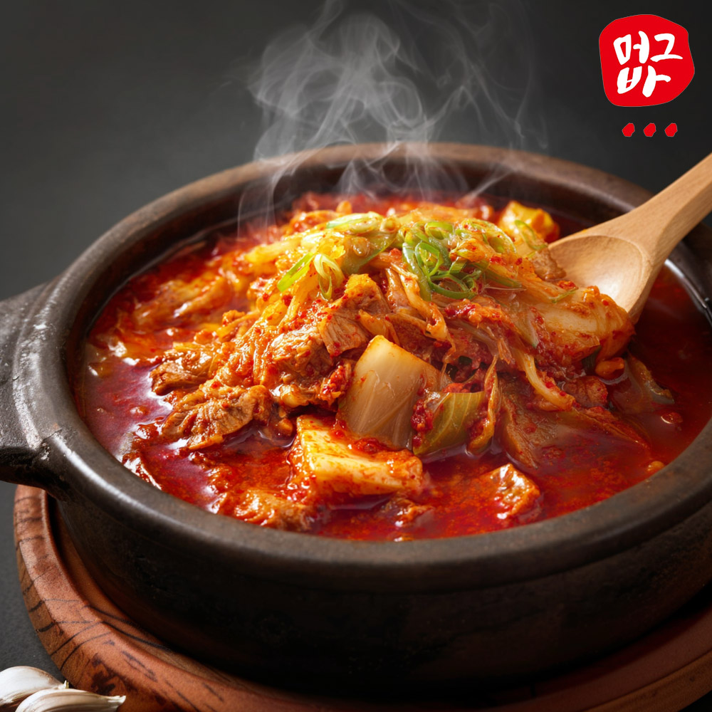 밥도둑 돼지 김치찜 묵은지 김치 고기 듬뿍 가정식 혼밥 간편식 밀키트 500g, 5개 - 상세 이미지 3