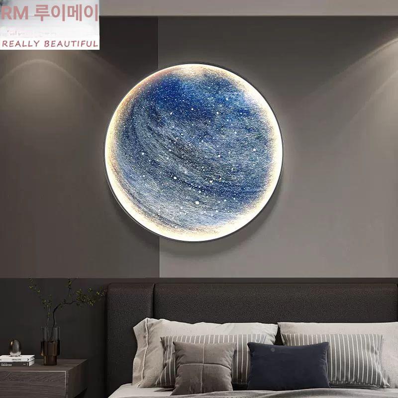 달모양 무드등 스튜디오 램프 보름달 테라스 장식 스타일 A 블랙 프레임 70cm - 상세 이미지 2