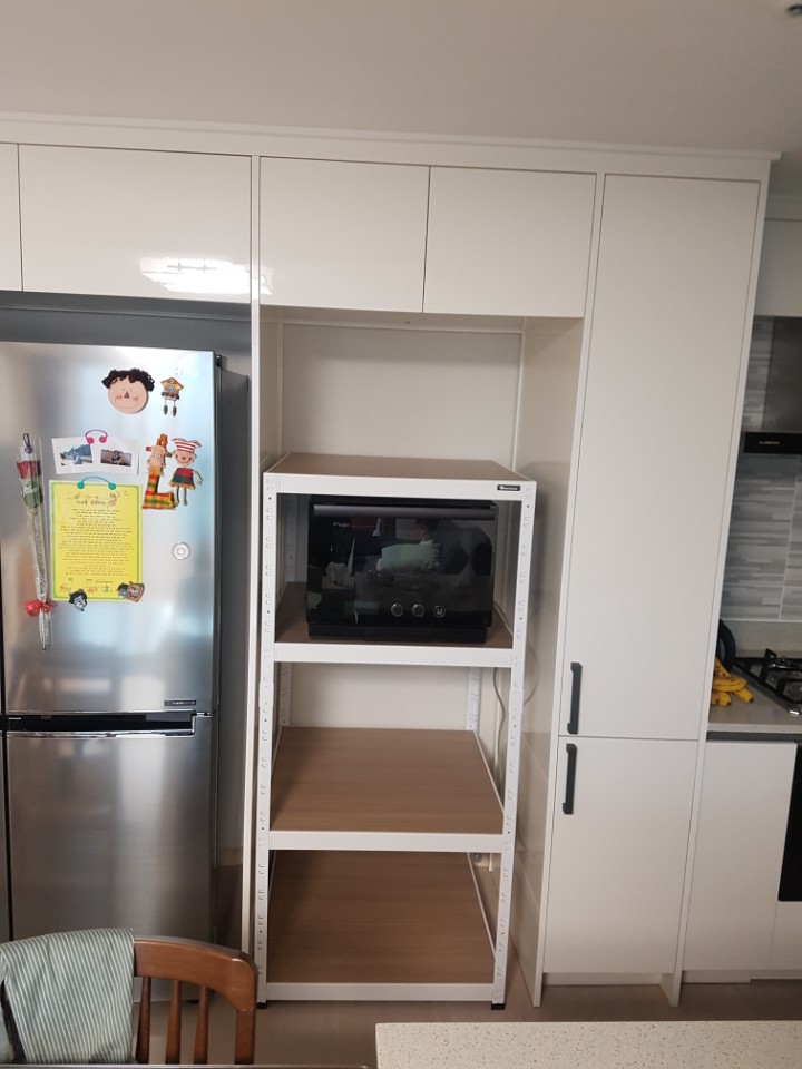 랙셈블 철제선반 조립식앵글 경량랙 베란다 창고 무볼트 선반 800300600 3단