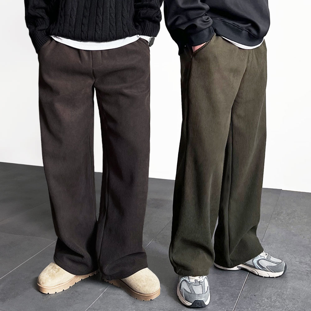 1+1 남자골덴바지 남자코듀로이팬츠 남성기모골덴바지 제품 이미지