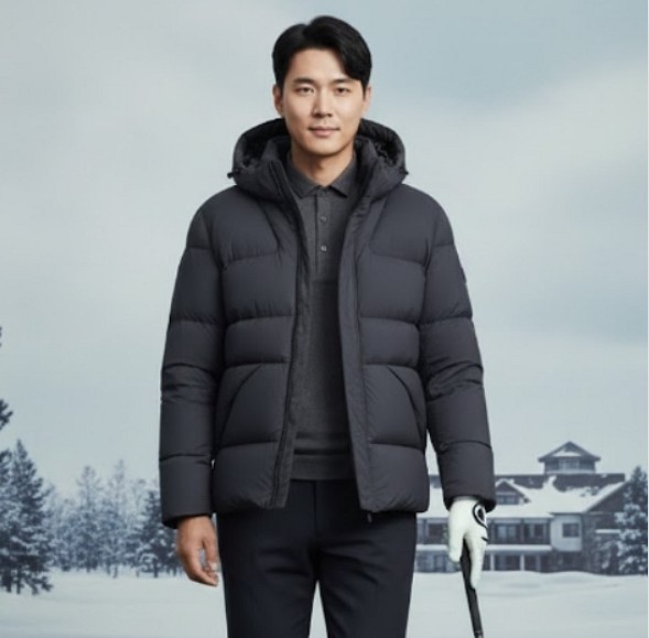 핑 골프웨어 남성 겨울 프리미엄 다운 깔끔한 골프웨어 덕다운 패딩점퍼 - 상품 이미지