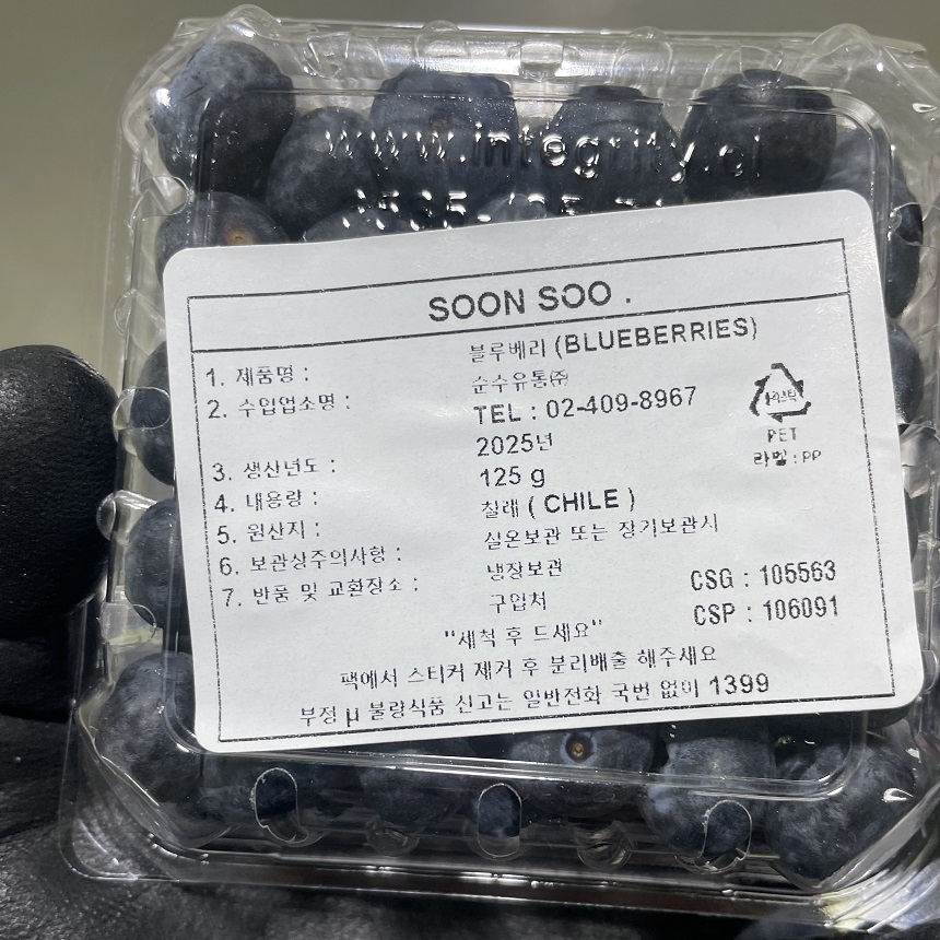 칠레산 고당도 블루베리 16mm 125g 4팩 - 상세 이미지 5
