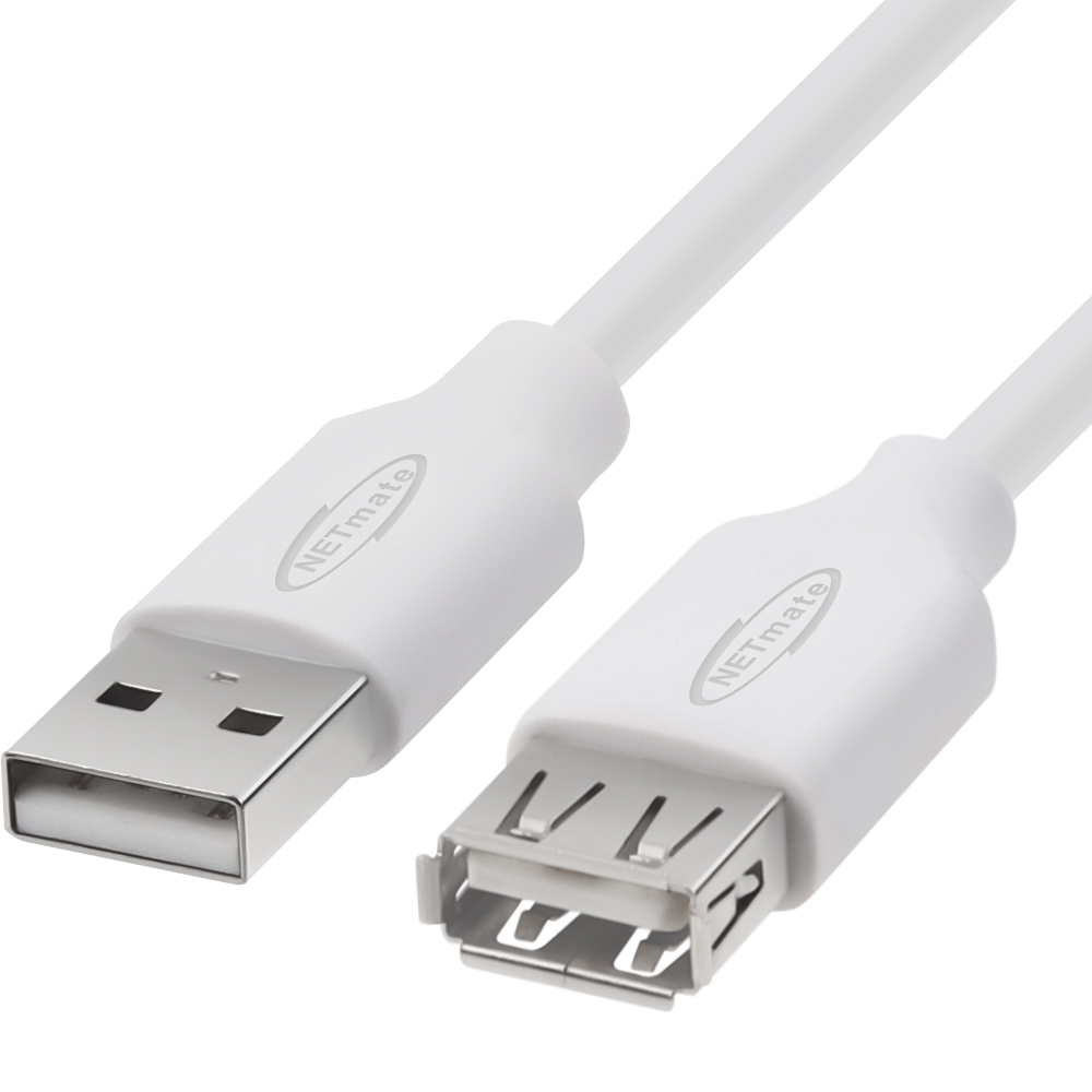 강원전자 넷메이트 USB2.0 연장 AM-AF 케이블 1m (화이트) NM-TUF210 - 상세 이미지 2