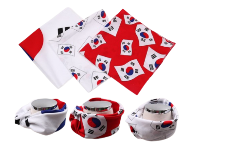 태극기 손수건 스카프 붉은 악마 축구 등산 두건용  랜덤발송 - 상품 이미지