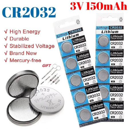 SUYIJIA [해외]원래 CR2032 CR 2032 3V 리튬 버튼 배터리 시계 계산기 원격 제어 장난감 동전 셀 5100pcs 211546 100PK