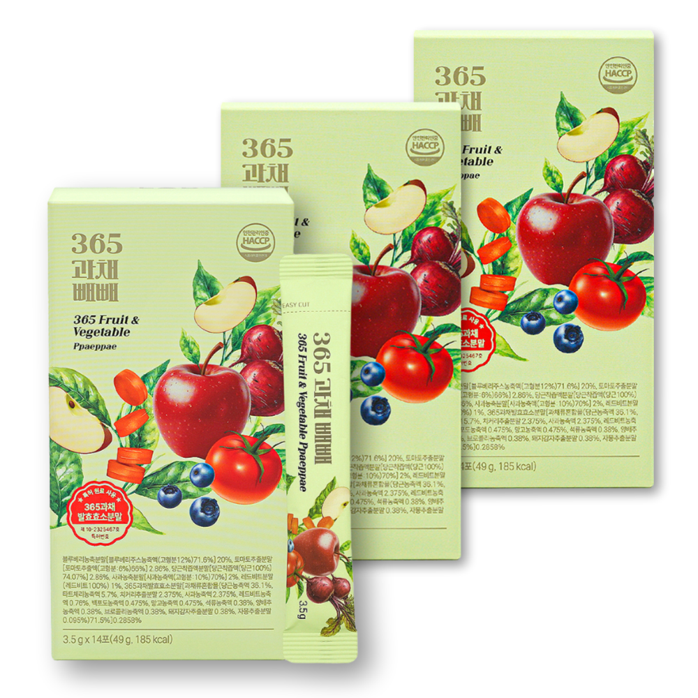365과채 빼빼주스 발효효소 특허원료 클렌즈 TRC ABC주스 14포, 3개 - 상품 이미지
