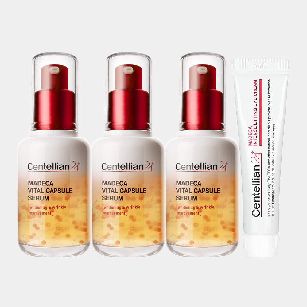 동국제약 센텔리안24 마데카 바이탈 캡슐세럼 50ml x 3개 + 리프팅 아이크림 15ml 이미지