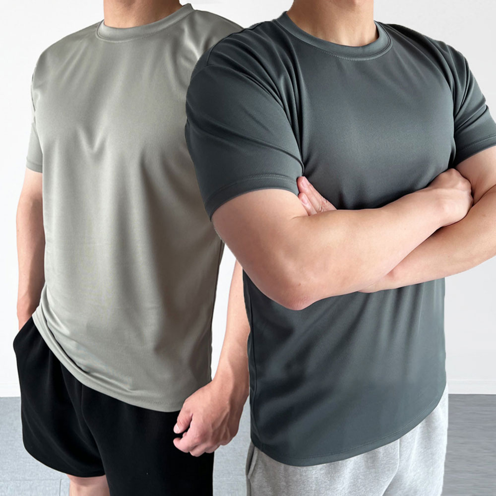 1+1 남자쿨티셔츠반팔 쿨반팔티 머슬핏 - 상품 이미지