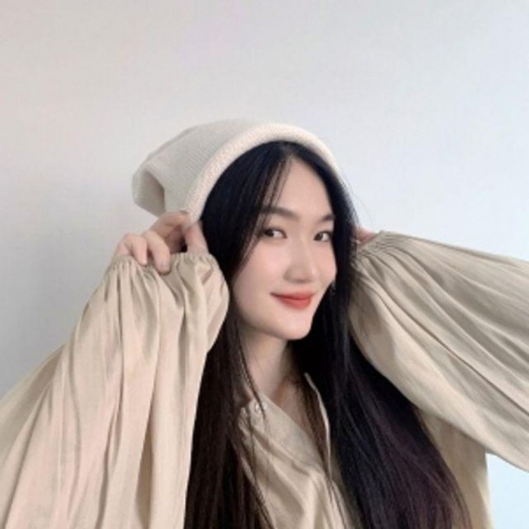 롤업 스트링 니트 비니(아이보리) 모자 겨울 패션 - 메인 이미지