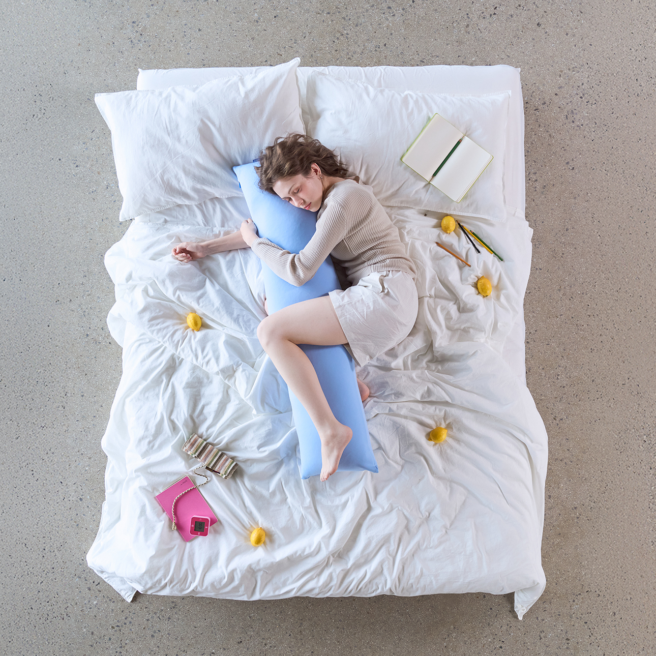 NEW 폴리몰리 휴먼핏 바디필로우 롱쿠션 임산부 죽부인 다리베개 HD EPP 버터옐로우