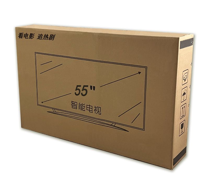 55인치 티비포장박스 단일 보관 이삿짐 판자 상자 TV 포장 32인치 매우 단단한 판지 + 거품 코너 프로텍터 - 상세 이미지 3