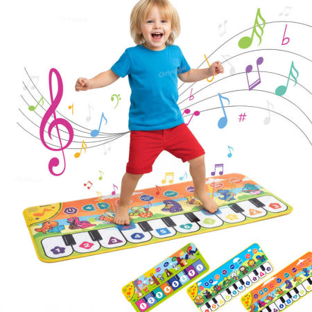 어린이용 피아노 댄스 매트 8030cm 뮤직 플레이 데모 노래 포함 유아용 바닥 키보드 뮤지컬 카펫 소녀 소년 생일 선물 210313