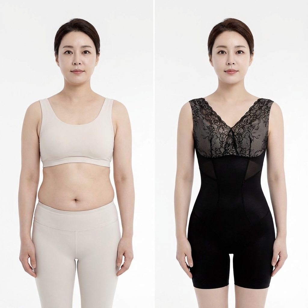 MERRIGE메리지 8087 뱃살 보정올인원 원피스보정속옷 빅사이즈 바디쉐이퍼 이미지 2