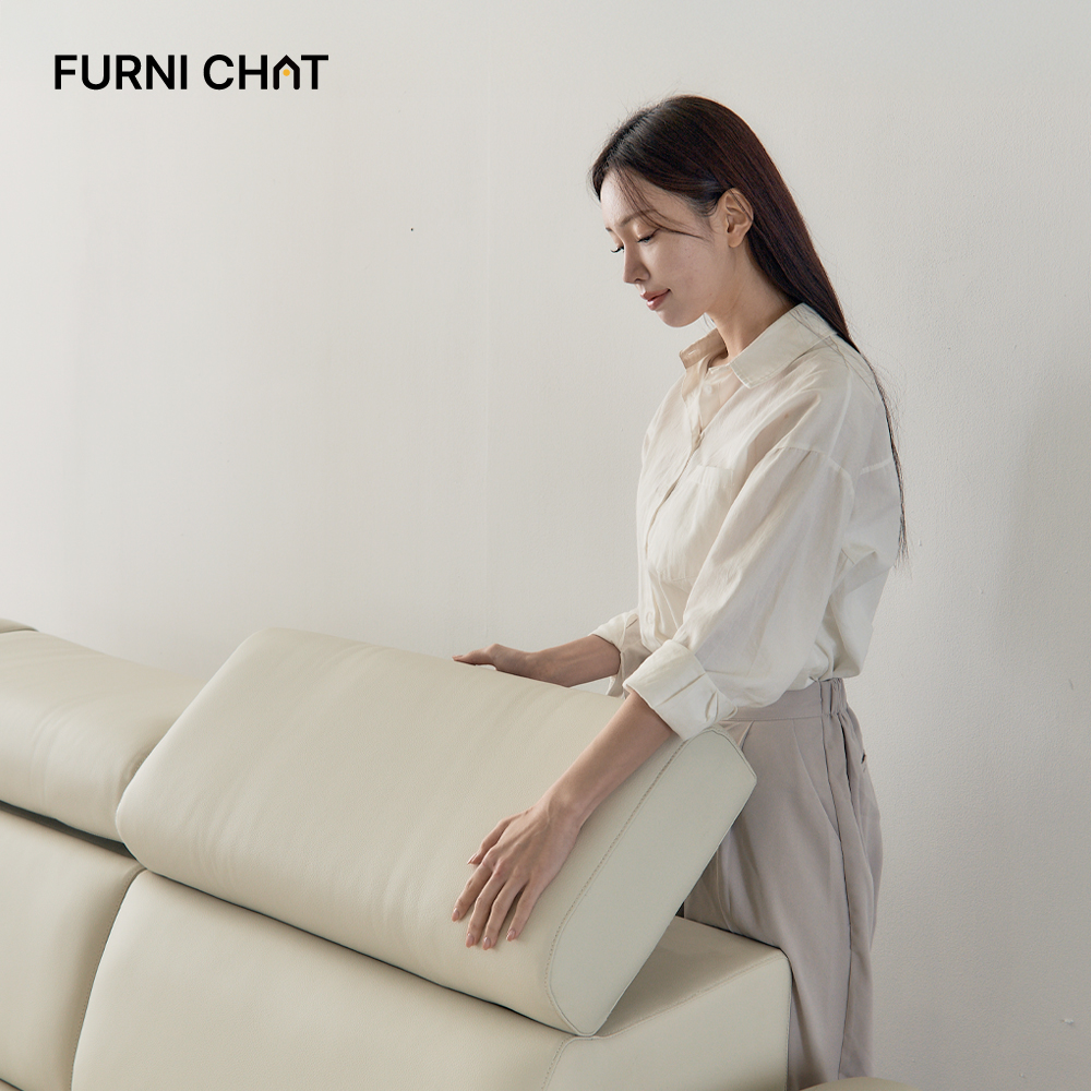 퍼니챗 카라 4인용 리모컨형 버튼형 동시가능 비건 가죽 무빙 슬라이딩 리클라이너 모션 소파