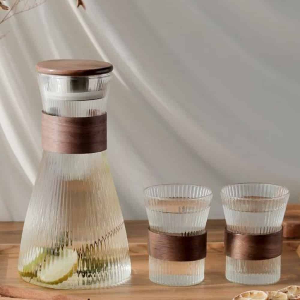 차유리컵 유리물컵 물병 컵 세트 310ml - 상품 이미지