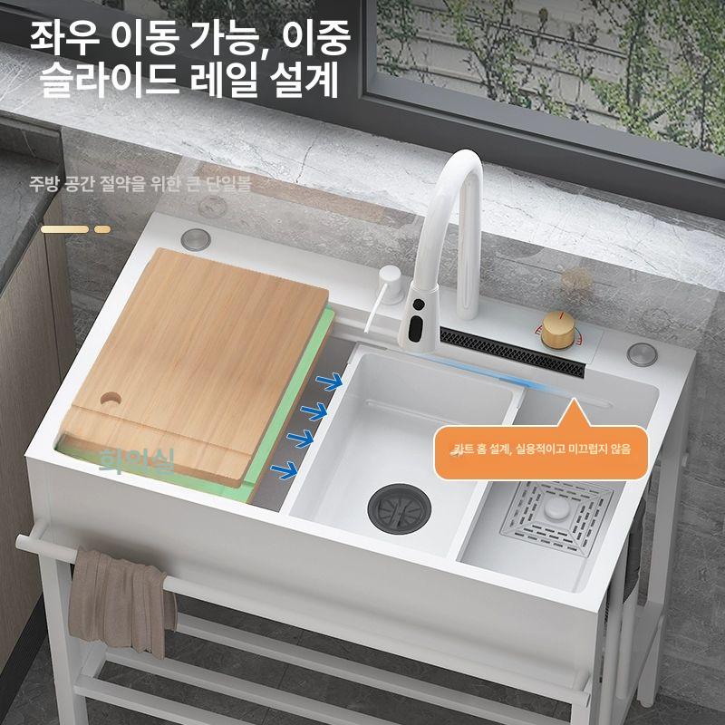 소형 간이 싱크대 탕비실 주방 캠핑장 미니 보조 세척 개수대 - 상세 이미지 4