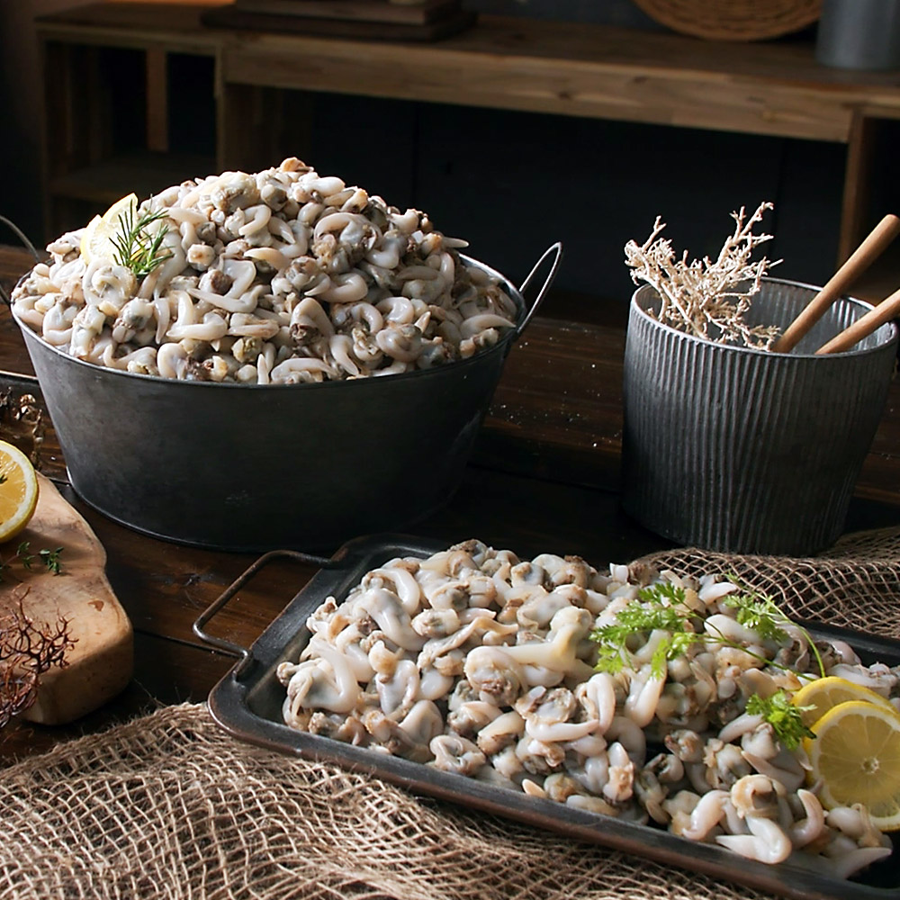 자연산 손질 새조개 10팩 약 170마리 100% 자연 자숙 급냉 고급 식재료 완전손질