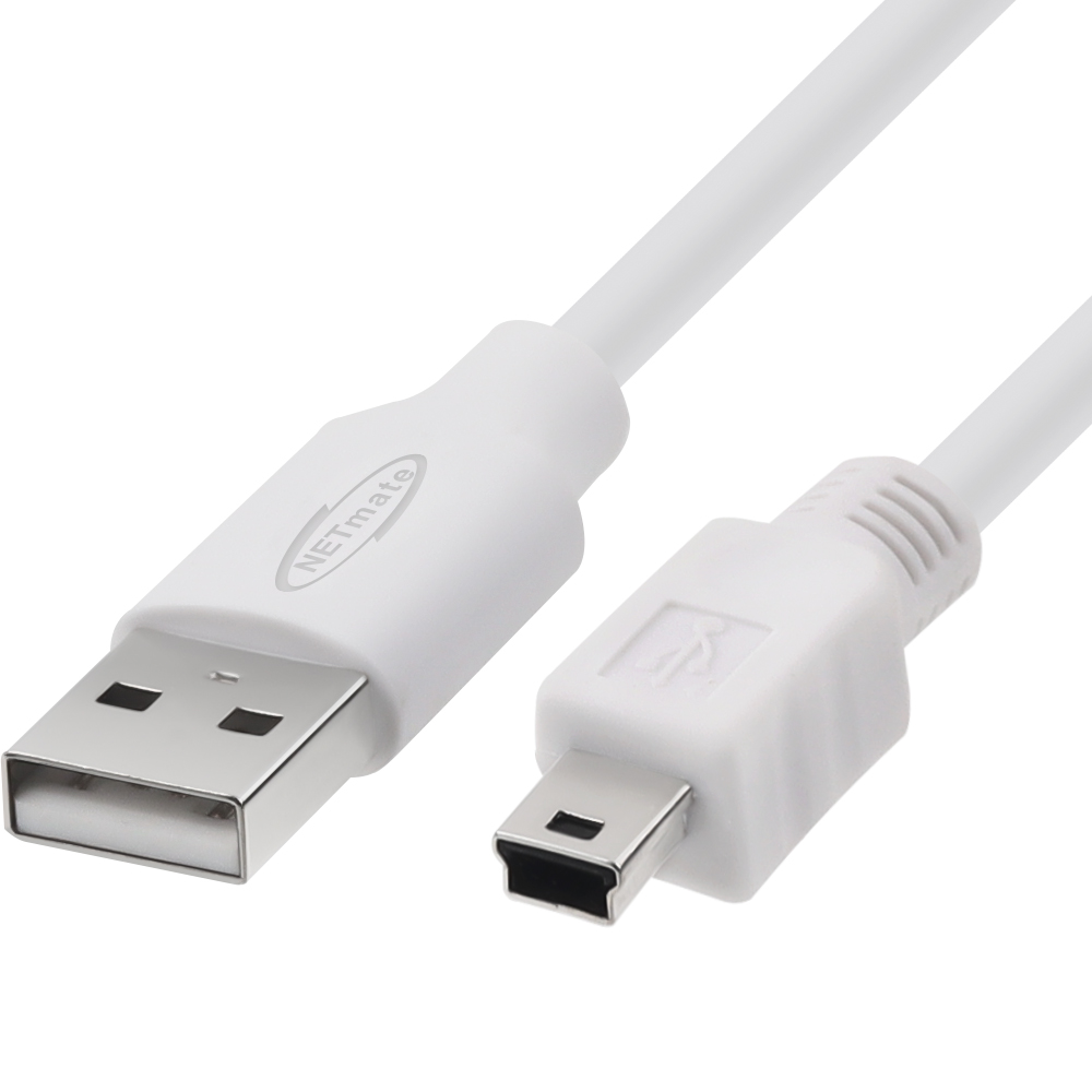 강원전자 넷메이트 USB2.0 AM-Mini 5핀 케이블 0.5m (화이트) NM-TUM205 - 상세 이미지 2