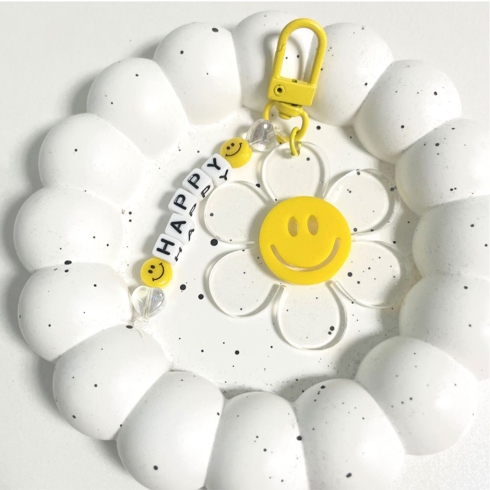 네잎클로버 이니셜 키링 만들기 diy 키트 스마일 핸드폰 차키 가방 커스텀 제작 키링 이미지 7