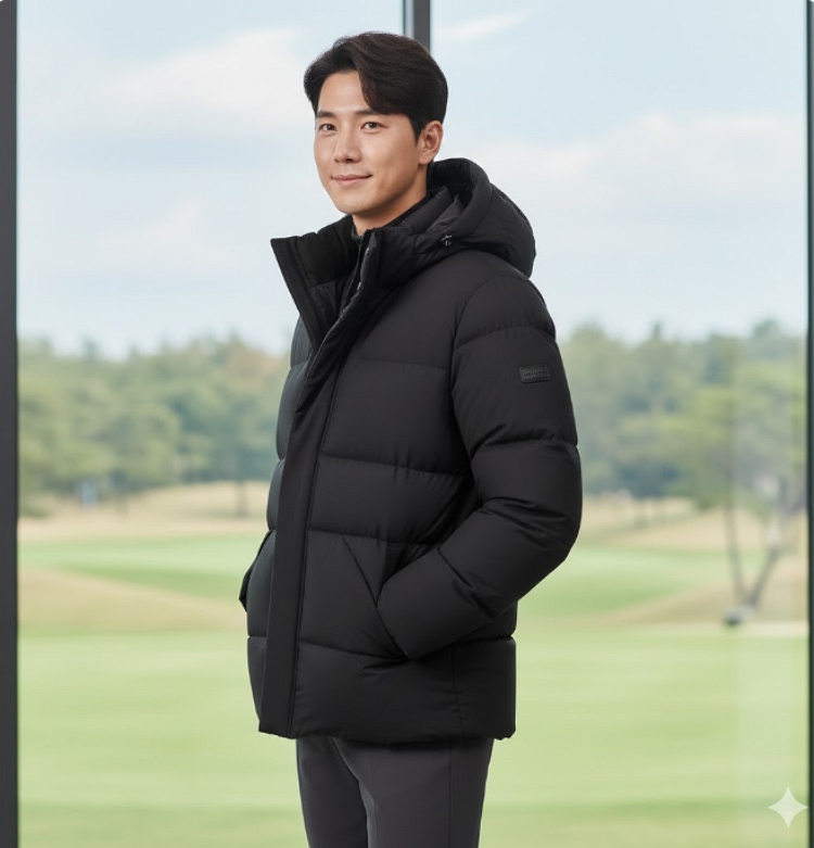 핑 골프웨어 남성 겨울 프리미엄 다운 깔끔한 골프웨어 덕다운 패딩점퍼 - 상세 이미지 2