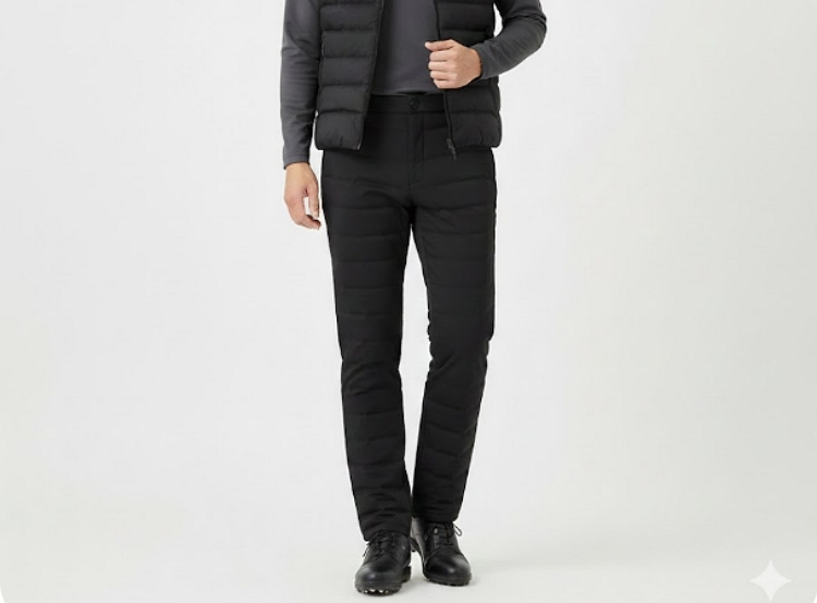 핑 골프웨어 남성 겨울 라운딩 필드룩 구스다운 골프웨어 패딩 바지 - 상세 이미지 2