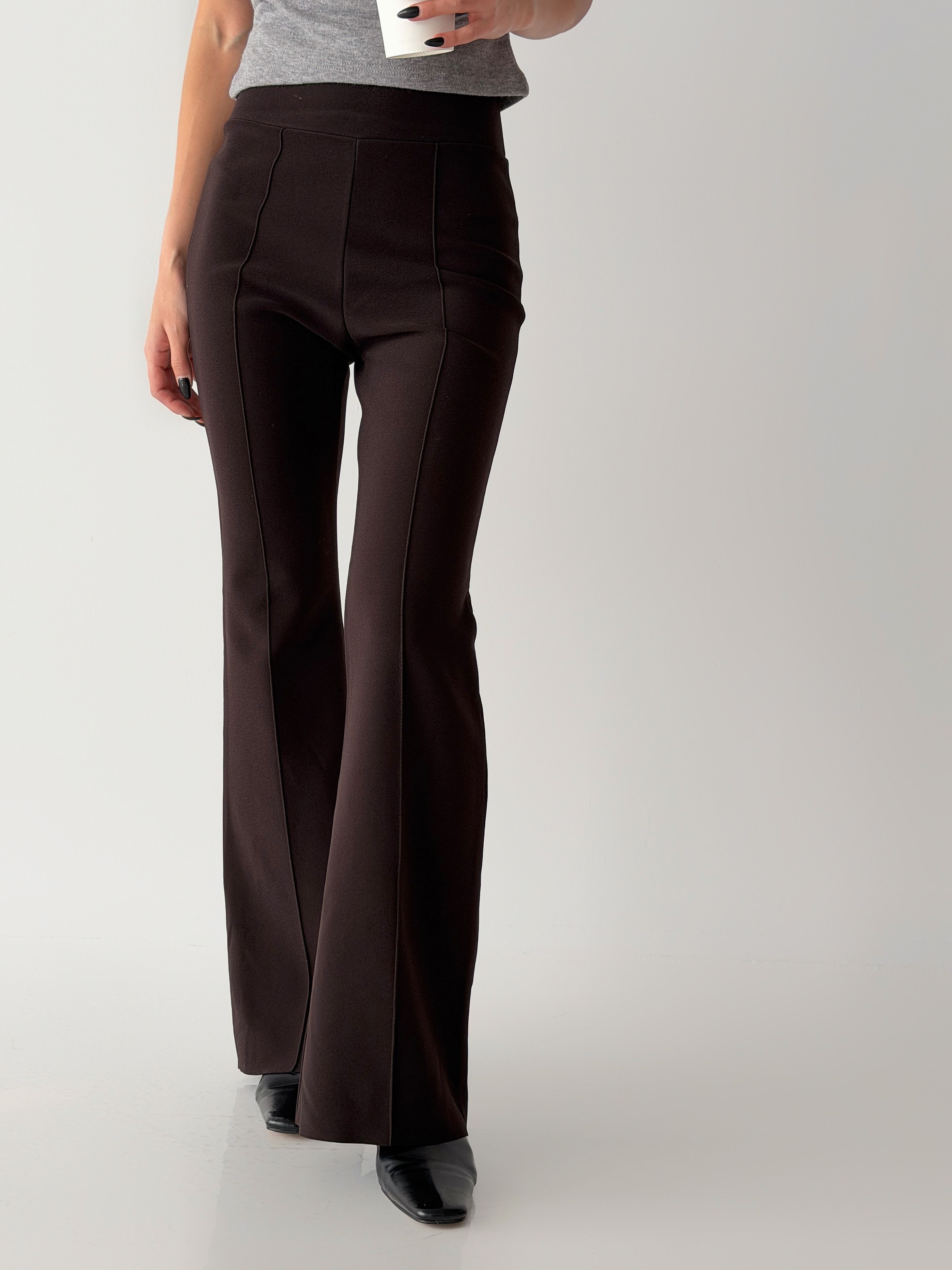 기모 스판 핀탁 부츠컷 팬츠 - 상세 이미지 5