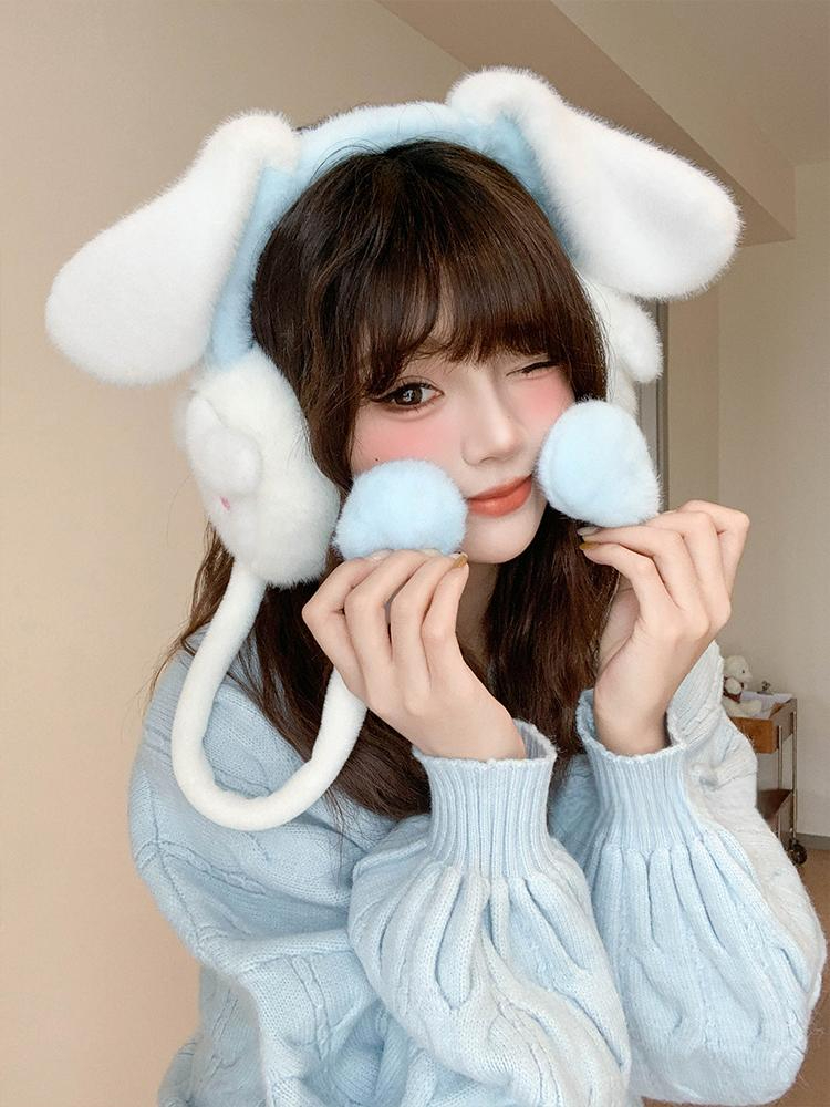 산리오 귀마개 장갑 3D 움직이는 귀 시나모롤 쿠로미 포차코 마이멜로디 시나모롤 - 상세 이미지 2