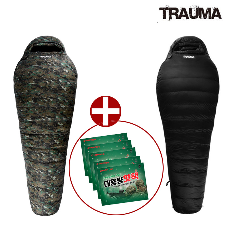 트라우마 레인저 1500 침낭 오리털 덕다운 블랙 - 상세 이미지 2