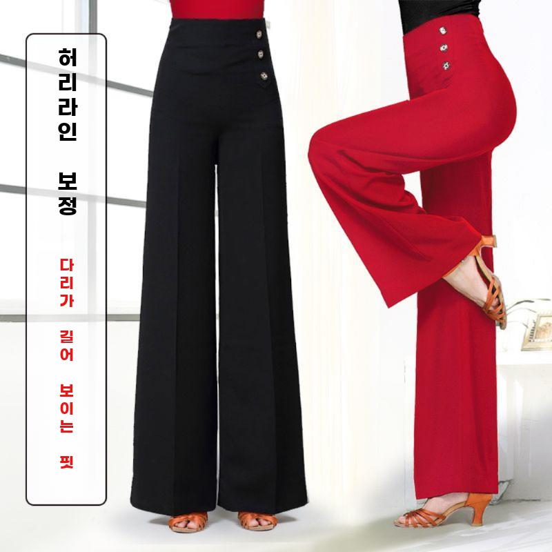 여성 라틴 모던 댄스 팬츠 하이웨스트 여름용 연습용 - 상세 이미지 2