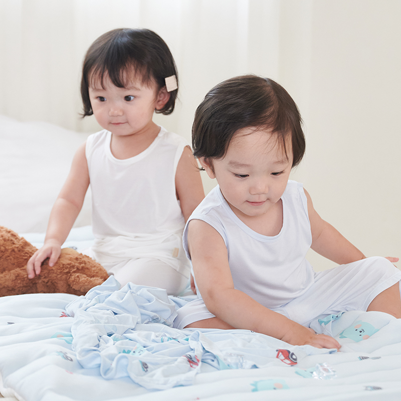 엔젤앤비 슈크림 내복 아기 내복 유아 겨울 실내복 (상하의 세트, 바디수트) 3M~36M 이미지 7