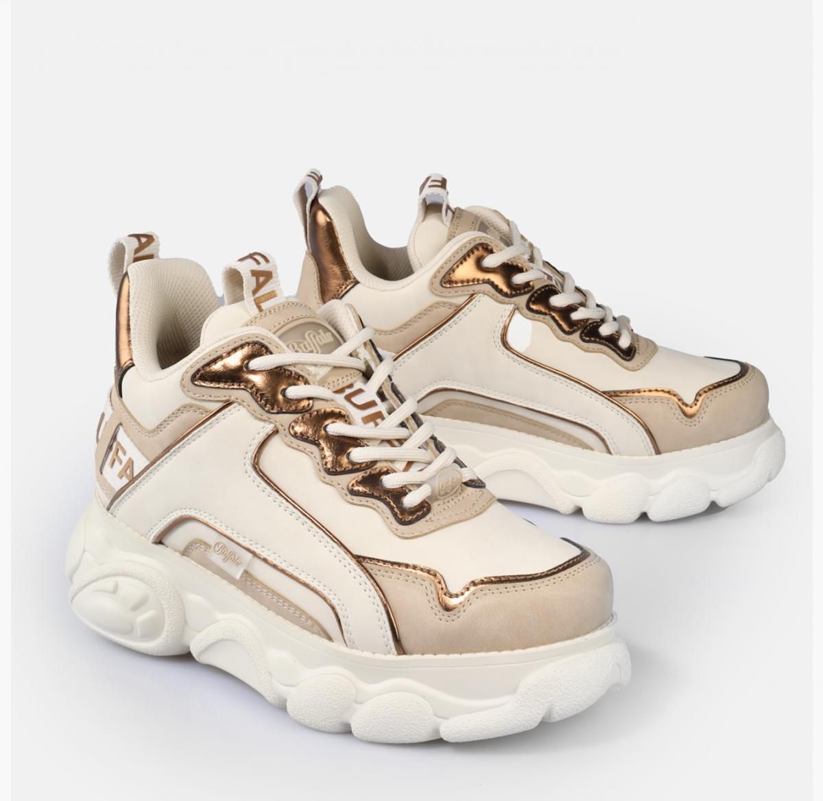 버팔로 플랫폼 청키 스니커즈 누벅 나파 베이지 골드 02474945 BEIGE - 상세 이미지 3