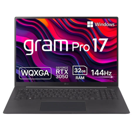 LG전자 2024 그램 Pro 17 43.1, RTX 3050, 512GB, 32GB, WIN11 Home, 17Z90SP-ED7BK