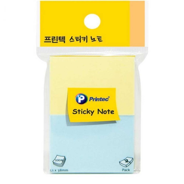 파스텔 스티키노트 노랑 파랑 51x38 - 상품 이미지