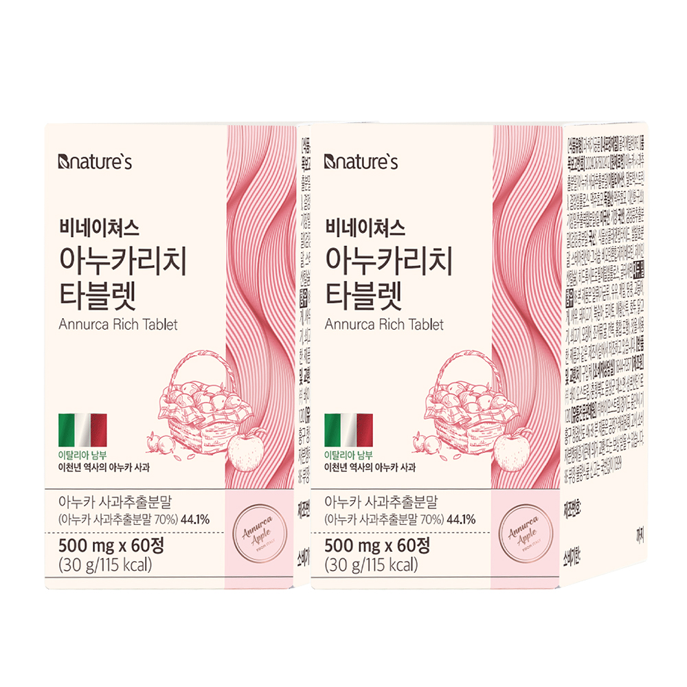 아누카리치 타블렛 2개월분 아누카사과 비오틴 맥주효모 모발케어 관리 60정, 2개 제품 이미지