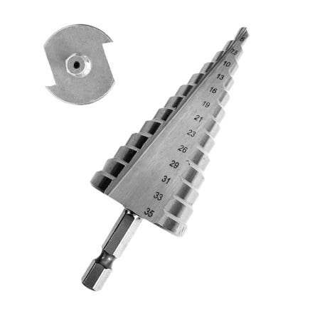 CSIVN 스텝드릴비트 임팩용 철 5-35mm 홀쏘 홀커터 천공 구멍 CSD-H42535