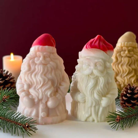DIY 산타 클로스 실리콘 금형 크리스마스 아로마 촛불 석고 수지 장식품 수제 비누 양초 만들기 용품 204793 J-5294