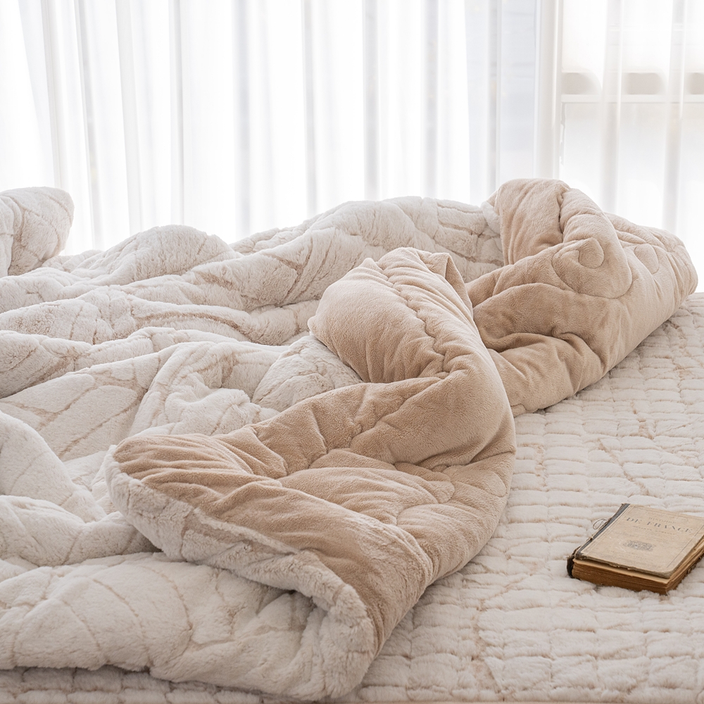 나라데코 두꺼운 15mm 착번 밍크 극세사 따뜻한 한파 겨울 이불 SS