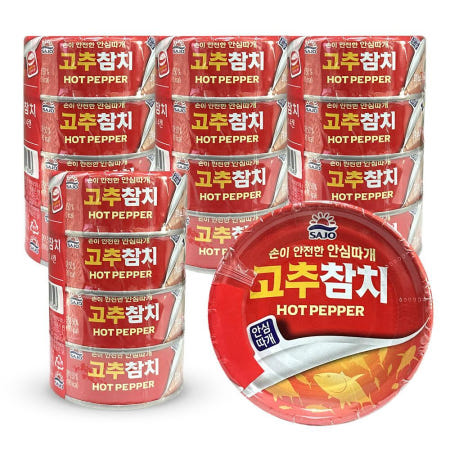 사조 안심따개 고추참치 캔 통조림 고추참치, 135g, 16개