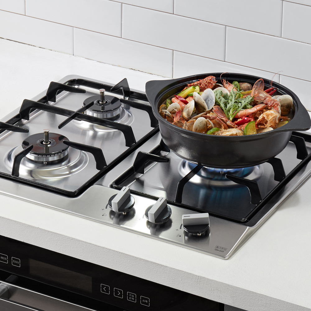 나비엔매직 빌트인 가스 쿡탑 레인지 코드식 560x440 GRB2003PASS LPG