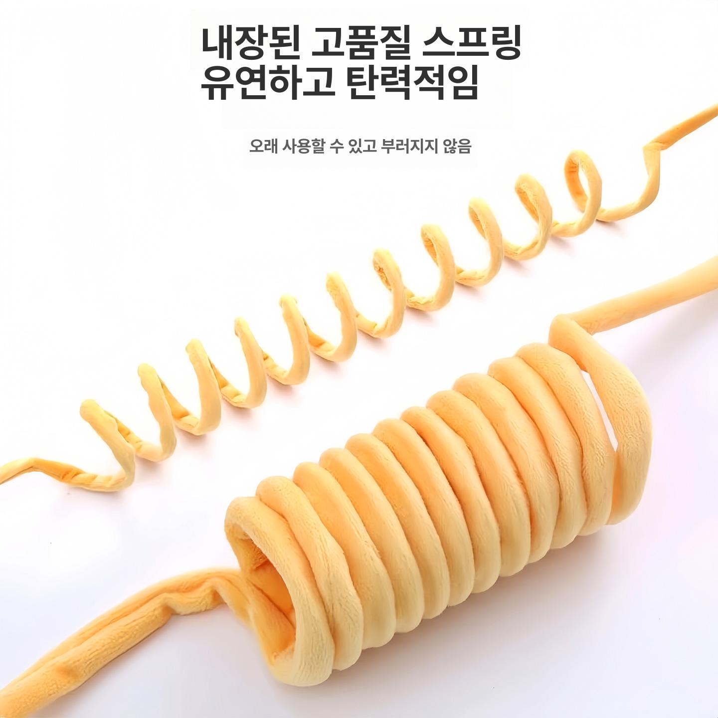 고양이 스프링 장난감 혼자 노는 놀이용품 토끼털 핑크 1개 - 상세 이미지 3