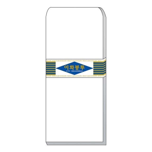 이화 규격봉투 무지/백봉투 80g 편지봉투/100x205mm 박스(50개입) - 메인 이미지