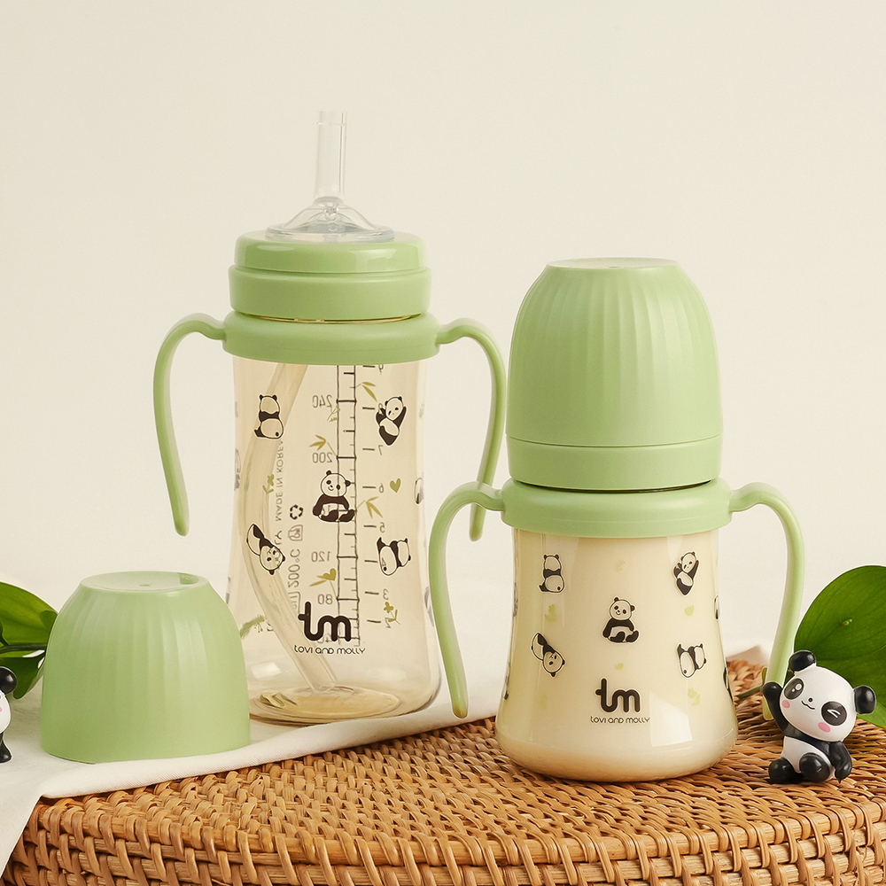 [토비앤몰리] 1+1 PPSU 새지 않는 아기 유아 이유식 자기주도 빨대컵