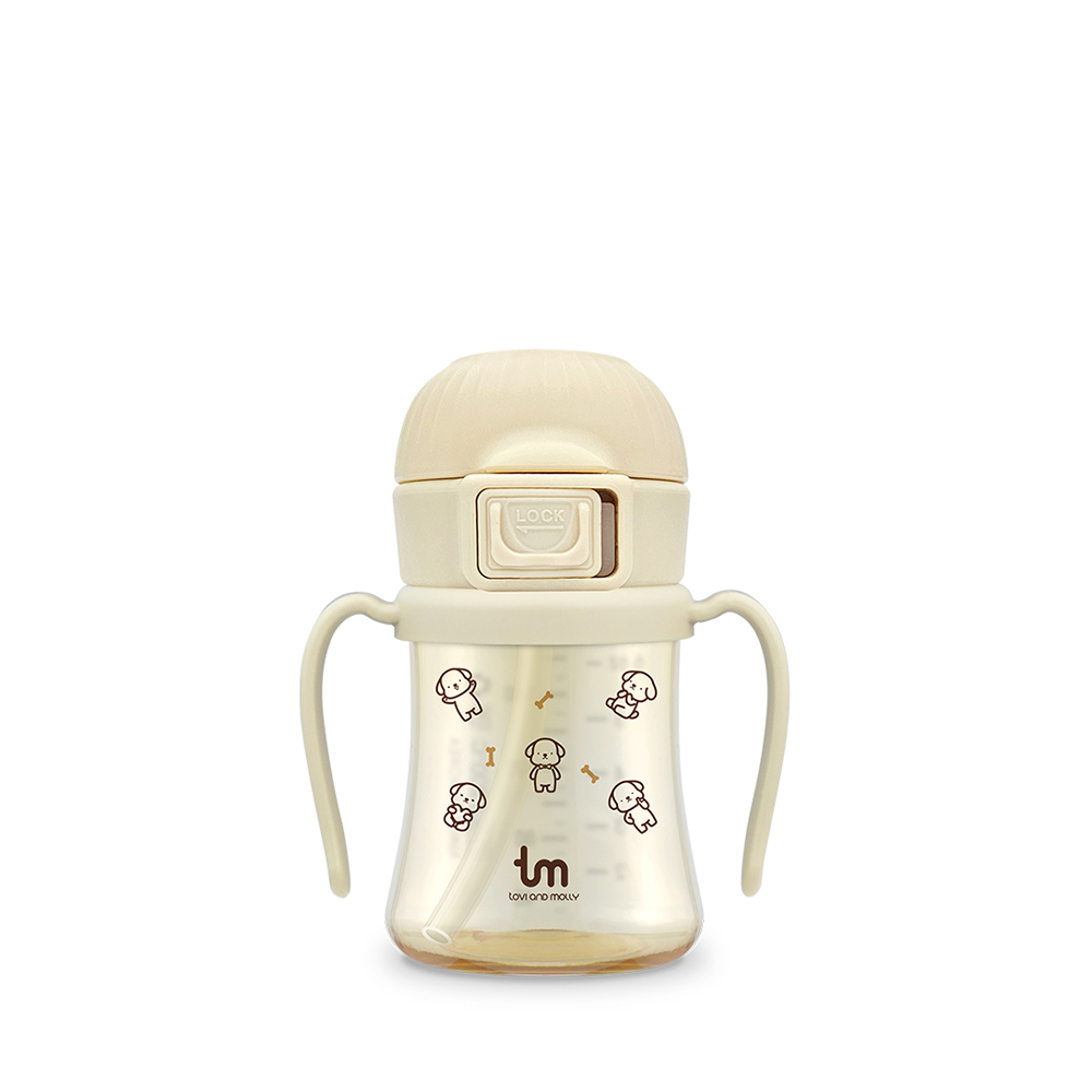 [토비앤몰리] 토비 새지 않는 아기 유아 이유식 자기주도 원터치락 빨대컵 180ml 280ml